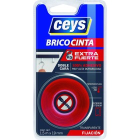 Fita de Dupla Face Ceys 1,5 m Transparente de Ceys, Fitas adesivas - Ref: S7908775, Preço: 9,41 €, Desconto: %