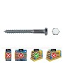 Box of screws CELO Din 571 55 mm Ø 8 mm Hexagonal 250 Units Galvanised | Tienda24 - Global Online Shop Tienda24.eu