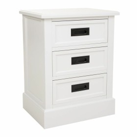 Mesa de Cabeceira Alexandra House Living Branco Castanho 35 x 60 x 45 cm | Tienda24 - Global Online Shop Tienda24.eu