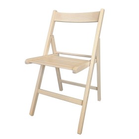 Chaise Pliante Beige Bois de hêtre (79 x 42,5 x 47,5 cm) de BigBuy Home, Chaises - Réf : S7909431, Prix : 29,90 €, Remise : %