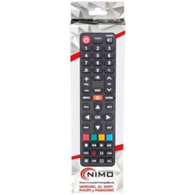 Télécommande Universelle NIMO Noir LG, Panasonic, Philips, Samsung, Sony de NIMO, Télécommandes - Réf : S7909578, Prix : 10,5...