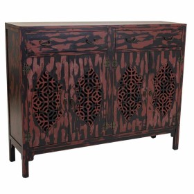 Credenza Alexandra House Living Nero Rattan Legno di abete 36 x 73 x 106 cm | Tienda24 - Global Online Shop Tienda24.eu