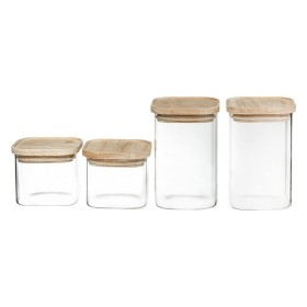 Square Lunch Box with Lid Quttin Transparent 750 ml 16 x 16 x 7 cm (6 Units) | Tienda24 - Global Online Shop Tienda24.eu