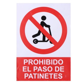 Insegna Normaluz Prohibido acceder con patinete Vinile (21 x 30 cm) di Normaluz, Segnaletica antinfortunistica - Rif: S791085...