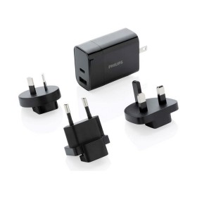 Adaptador de Enchufe Universal de Viaje Philips Negro 30 W de Philips, Cargadores - Ref: S7910886, Precio: 31,22 €, Descuento: %