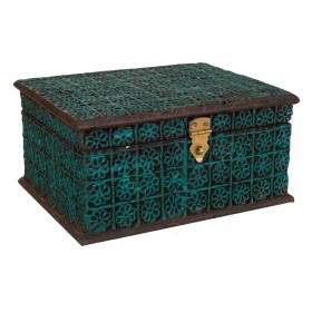 Jewelry box Alexandra House Living Turquoise Paint Mango wood Synthetic resin MDF Wood 19 x 11 x 25 cm by Alexandra House Liv...