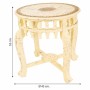 Centre Table Alexandra House Living Ivory Brass Mango wood MDF Wood 45 x 52 x 45 cm | Tienda24 - Global Online Shop Tienda24.eu