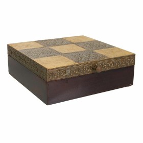 Boîte à bijoux Alexandra House Living Brun foncé Laiton Bois de manguier Bois MDF 20 x 7 x 20 cm de Alexandra House Living, C...