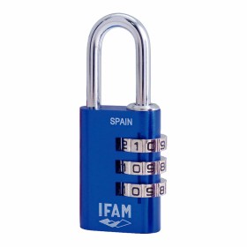 Serrure à combinaison IFAM Combi30 Bleu Aluminium Acier chromé (3 cm) de IFAM, Cadenas à combinaison - Réf : S7912179, Prix :...