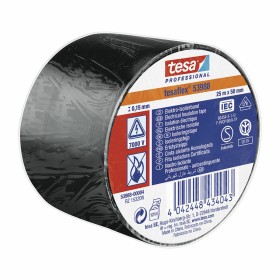 Cinta aislante TESA Negro Blanco PVC (25 m x 50 mm) de TESA, Cintas adhesivas - Ref: S7912370, Precio: 7,97 €, Descuento: %