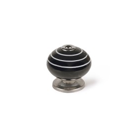 Doorknob Rei e503 Circular Porcelain Black Metal White 4 Units (Ø 40 x 36 mm) by Rei, Knobs - Ref: S7912591, Price: 10,88 €, ...