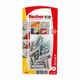 Buchas e parafusos Fischer Buchas e parafusos 20 Peças (5 x 25 mm) de Fischer, Parafusos - Ref: S7913066, Preço: 5,54 €, Desc...