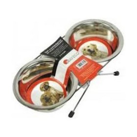 Dog Feeder Nayeco Stainless steel 2 x 750 ml by Nayeco, Bowls - Ref: S7913070, Price: 9,64 €, Discount: %