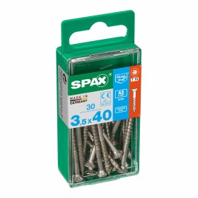 Boîte à vis SPAX 4197000350401 Vis à bois Tête plate (3,5 x 40 mm) de SPAX, Vis - Réf : S7913839, Prix : 6,09 €, Remise : %