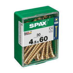 Boîte à vis SPAX Vis à bois Tête plate (4,5 x 60 mm) de SPAX, Vis - Réf : S7913917, Prix : 5,46 €, Remise : %