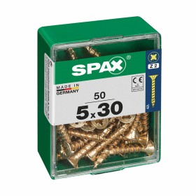 Boîte à vis SPAX Vis à bois Tête plate (5 x 30 mm) (5,0 x 30 mm) de SPAX, Vis - Réf : S7913925, Prix : 6,12 €, Remise : %