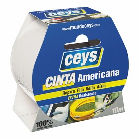 Cinta americana Ceys Blanco (10 m x 50 mm) de Ceys, Cintas adhesivas - Ref: S7914123, Precio: 7,79 €, Descuento: %