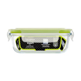 Hermetic Lunch Box Quid Purity Rectangular 1,5 L Transparent Glass (6 Units) | Tienda24 - Global Online Shop Tienda24.eu