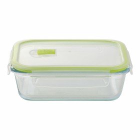 Lunch box SNOW BOX Green Transparent Glass Polyethylene 420 ml (12 Units) | Tienda24 - Global Online Shop Tienda24.eu