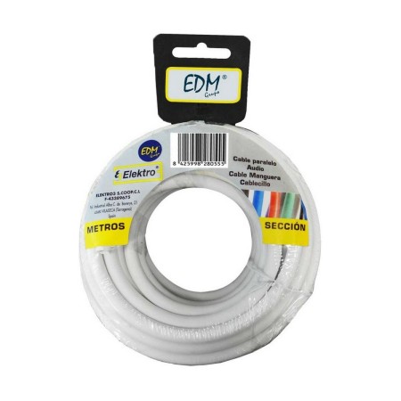 Cable EDM 2 x 0,75 mm White 25 m | Tienda24 - Global Online Shop Tienda24.eu