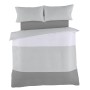 Parure de couette Alexandra House Living Blanc Gris Lit king size 4 Pièces | Tienda24 Tienda24.eu