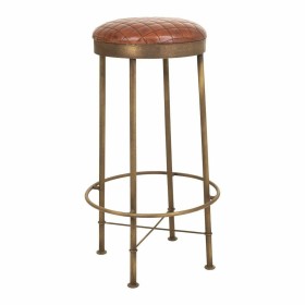 Tabouret Alexandra House Living Marron Cuir Laiton Fer 41 x 82 x 41 cm de Alexandra House Living, Chaises et canapés - Réf : ...