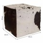 Puff Alexandra House Living Bianco Nero Pelle 40 x 40 x 40 cm di Alexandra House Living, Poltrone sacco - Rif: D1630683, Prez...