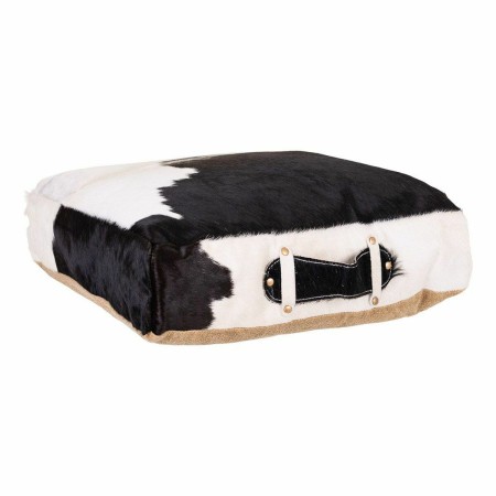 Coussin Alexandra House Living Blanc Noir Cuir 10 x 48 x 48 cm | Tienda24 - Global Online Shop Tienda24.eu