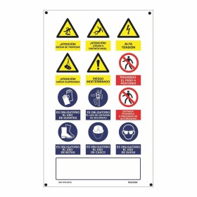 Balise EDM Panneau de signalisation Construction PVC 8000 Lm 18,6 x 9,5 x 37 cm | Tienda24 - Global Online Shop Tienda24.eu