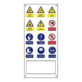 Balise EDM Panneau de signalisation Construction PVC 8000 Lm 18,6 x 9,5 x 37 cm | Tienda24 - Global Online Shop Tienda24.eu