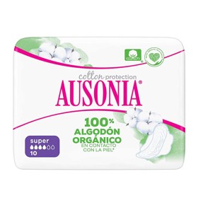 Compresas Super con Alas ORGANIC Ausonia (10 uds)