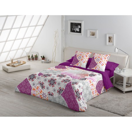 Bettdeckenbezug Alexandra House Living Berna Bunt | Tienda24 Tienda24.eu