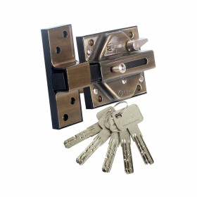 Safety lock Fac 301-l/80 nickel Steel 50 mm 80 mm | Tienda24 - Global Online Shop Tienda24.eu