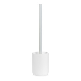 Toilet Brush Andrea House Matt Stainless steel White Polyresin (Ø 9,5 x 40,5 cm) by Andrea House, Toilet accessories - Ref: S...