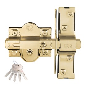 Safety lock Fac 301-l/80 nickel Steel 50 mm 80 mm | Tienda24 - Global Online Shop Tienda24.eu