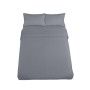 Juego de funda nórdica Alexandra House Living Qutun Gris oscuro Cama de 105 3 Piezas | Tienda24 Tienda24.eu