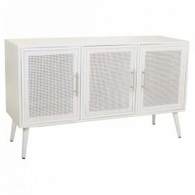 Credenza Alexandra House Living Bianco Argentato Bambù Legno MDF 41 x 71 x 120 cm di Alexandra House Living, Credenze e buffe...