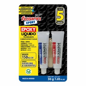 Adhésif époxy à deux composants Fusion Epoxy Black Label Unoc40 Universel Incolore 50 g | Tienda24 - Global Online Shop Tienda24.eu