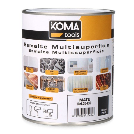 Esmalte acrílico Koma Tools Negro Mate 750 ml | Tienda24 - Global Online Shop Tienda24.eu