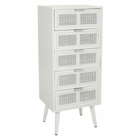 Chest of drawers Alexandra House Living White Bamboo MDF Wood 36 x 100 x 42 cm by Alexandra House Living, Chest of Drawers - ...