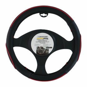 Steering Wheel Cover Dunlop Black Red Ø 38 cm by Dunlop, Steering wheels and shafts - Ref: S7923050, Price: 13,15 €, Discount: %