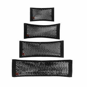 Filet de rangement pour voiture Black & Decker Noir 40/50/60/80 x 25 cm 4 Pièces de Black & Decker, Filets - Réf : S7923096, ...