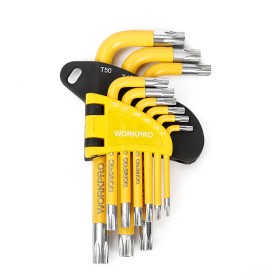 Juego Llaves Torx Workpro 9 Piezas de Workpro, Llaves - Ref: S7923342, Precio: 10,03 €, Descuento: %