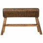 Banquette Alexandra House Living Marron Naturel Cuir Bois de manguier 35 x 76 x 120 cm de Alexandra House Living, Chaises - R...