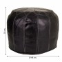 Pouffe Alexandra House Living Black Leather 48 x 35 x 48 cm by Alexandra House Living, Bean Bags - Ref: D1630773, Price: 113,...