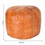 Puff Alexandra House Living Marrón claro Cuero 48 x 35 x 48 cm de Alexandra House Living, Puffs pera - Ref: D1630774, Precio:...