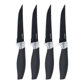 Set de Cuchillos para Carne Quttin Negro Plateado 6 Piezas (12 Unidades) | Tienda24 - Global Online Shop Tienda24.eu