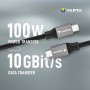 USB-C Cable Varta 2 m Black | Tienda24 - Global Online Shop Tienda24.eu