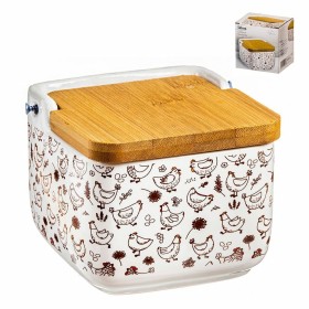 Salière avec couvercle Versa Gourmet Céramique 8,8 x 8,5 x 8,8 cm | Tienda24 - Global Online Shop Tienda24.eu