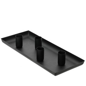 Candle Tray Lifetime Black 29 x 12 x 2 cm by Lifetime, Christmas - Ref: S7924527, Price: 13,36 €, Discount: %